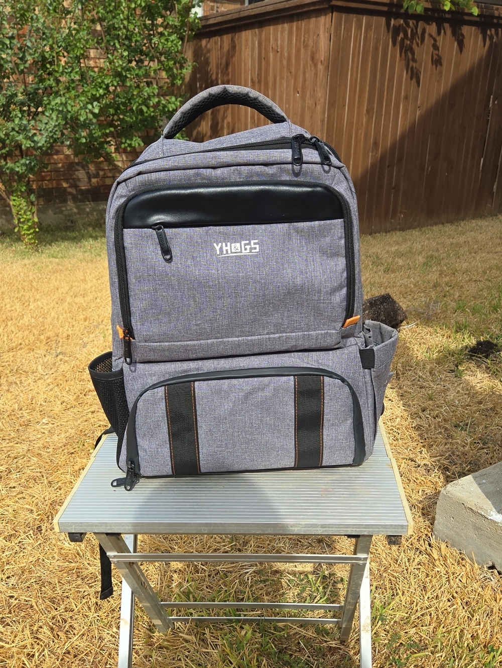 Grey Men's Backpack Bag